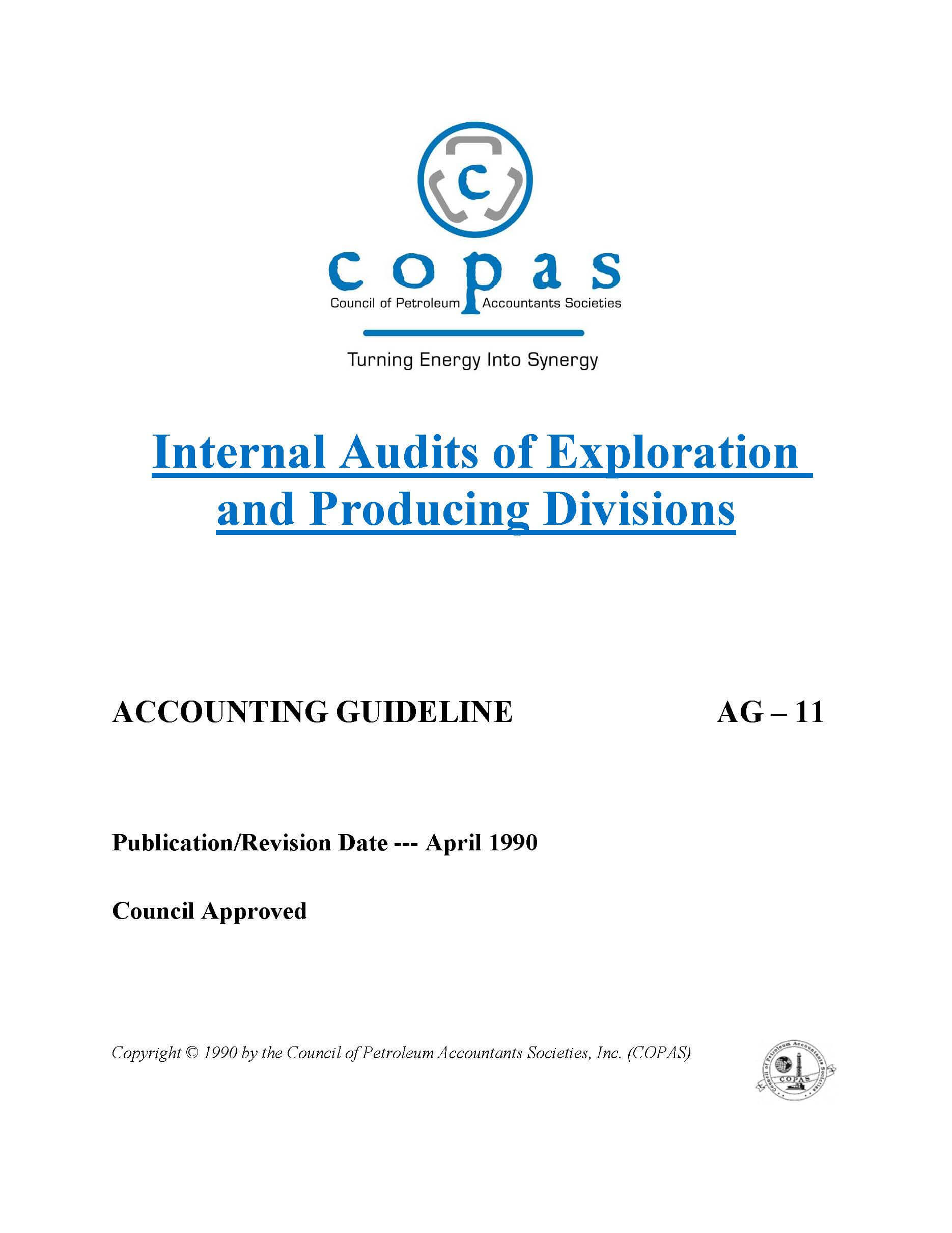 AG-11 Internal Audits of Exploration and Producing Divisions - products AG - Council of Petroleum Accountants Societies