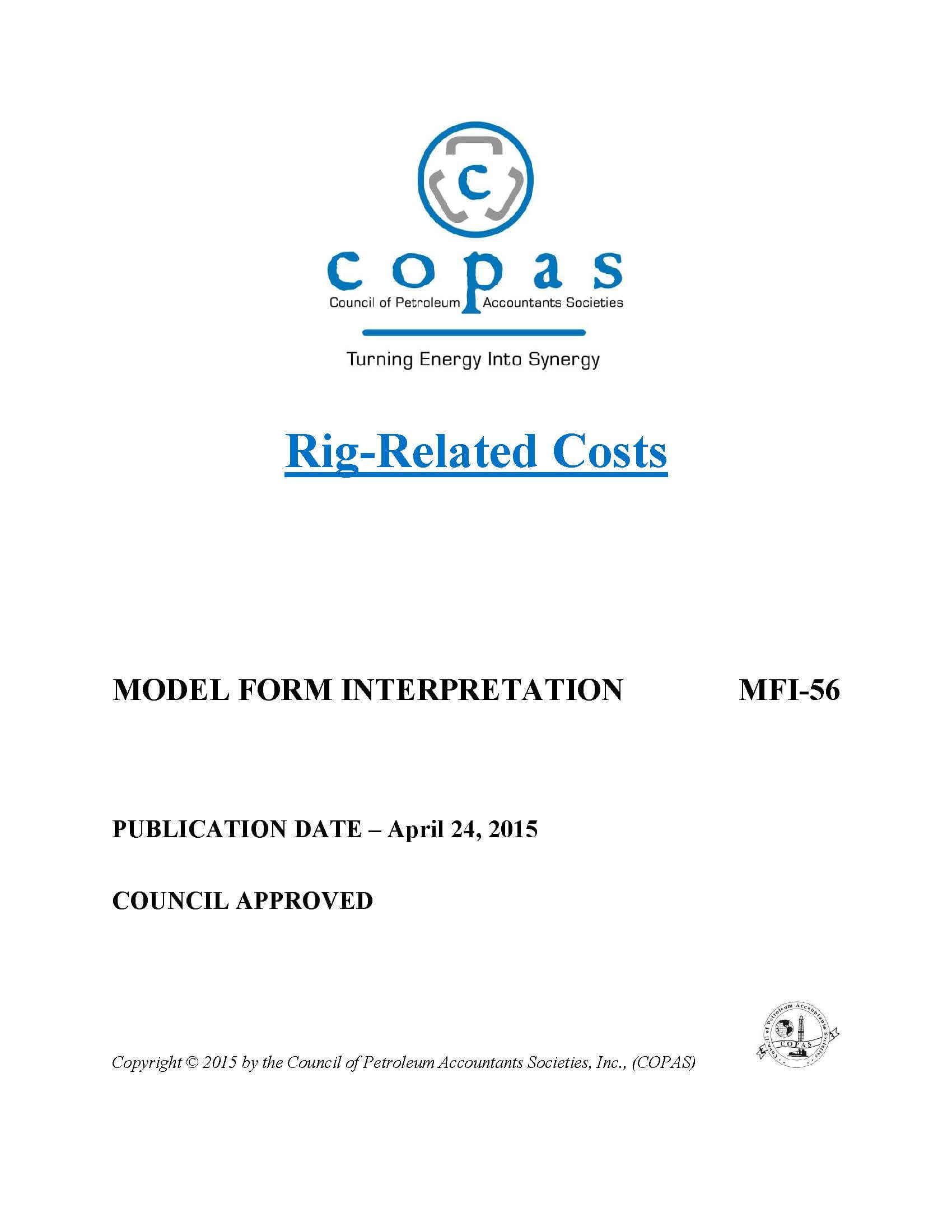 MFI-56 Rig-Related Costs - products MFI 56 Rig Related Costs - Council of Petroleum Accountants Societies