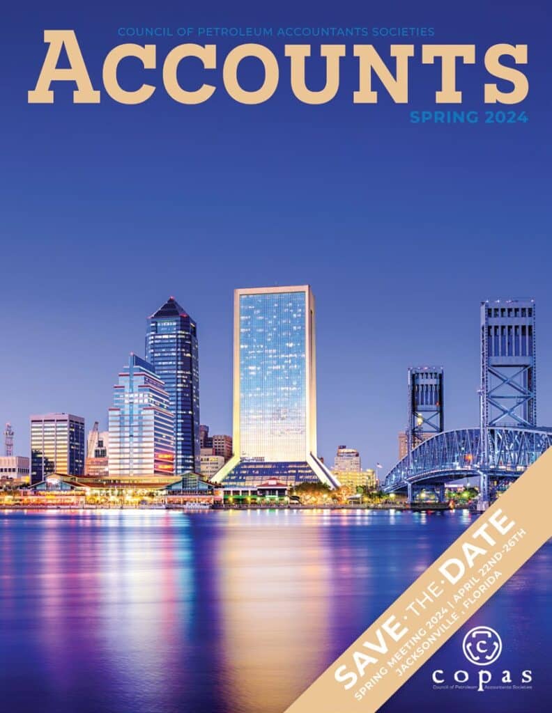 Spring 2024 - ACCOUNTS Spring 2024 Cover - Council of Petroleum Accountants Societies