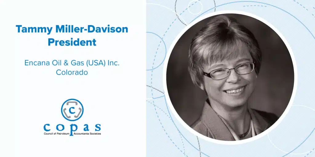 Meet Tammy Miller-Davison - 1 - Council of Petroleum Accountants Societies Meet Tammy Miller-Davison - Blog image COPAS Member Spotlights Tammy Miller Davidson FA Email - Council of Petroleum Accountants Societies
